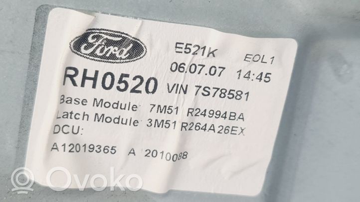 Ford C-MAX I Ręczny podnośnik szyby drzwi tylnych 7M51R045H22B