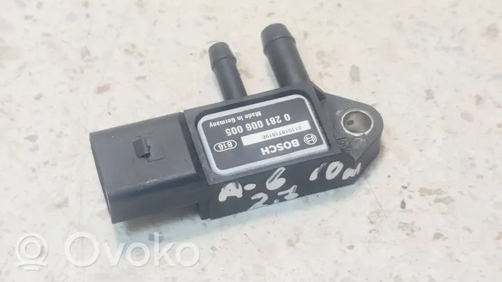 Audi A6 S6 C6 4F Sensore di pressione dei gas di scarico 0281006005