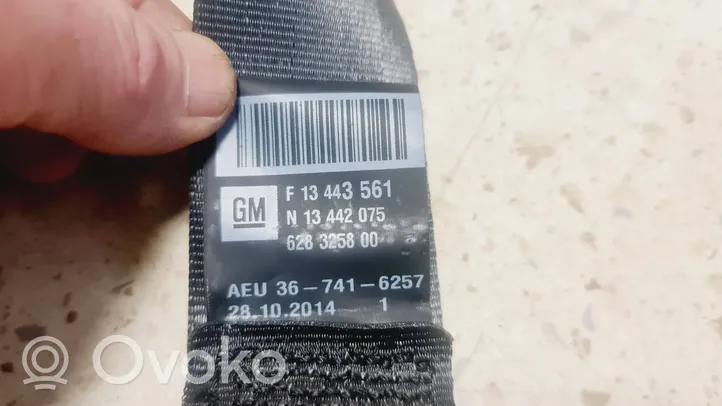 Opel Astra J Ceinture de sécurité arrière 13443561