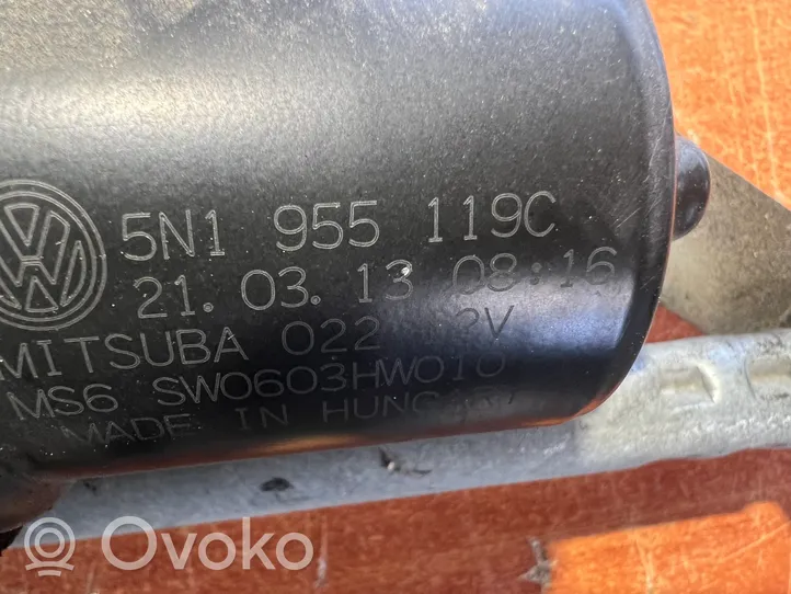 Volkswagen Tiguan Mechanizm i silniczek wycieraczek szyby przedniej / czołowej 5N1955119C