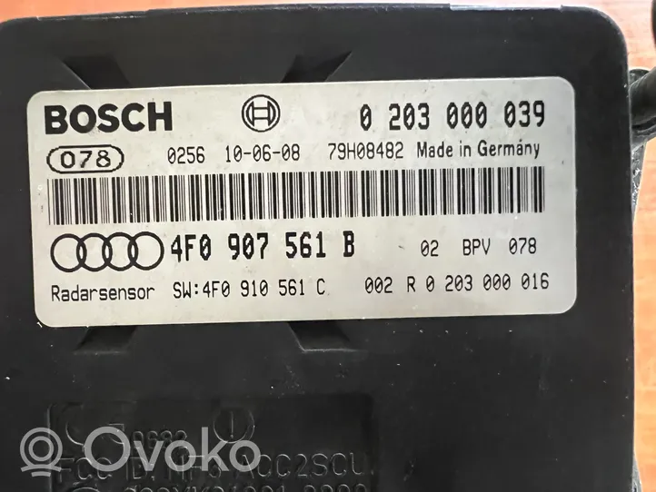 Audi A6 S6 C6 4F Distronic sensors - adaptīvās kruīza kontroles sensors 4F0910561C