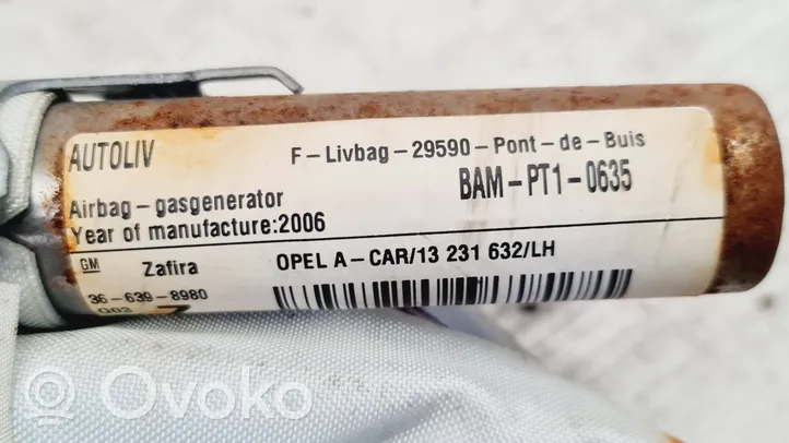 Opel Zafira B Stogo oro pagalvė (užuolaida) 13231632