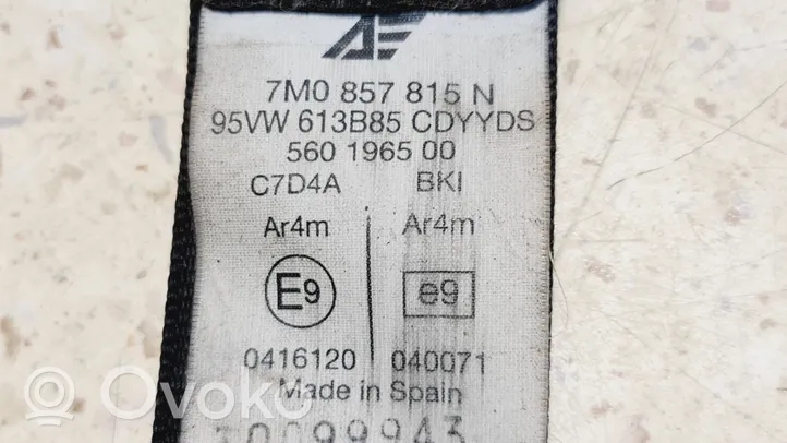 Ford Galaxy Pas bezpieczeństwa trzeciego rzędu 7M0857815N