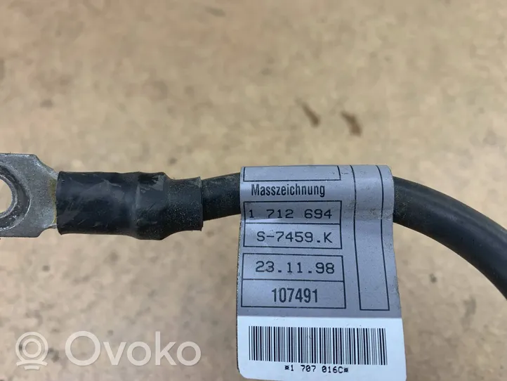 BMW 3 E46 Negative earth cable (battery) 1712694