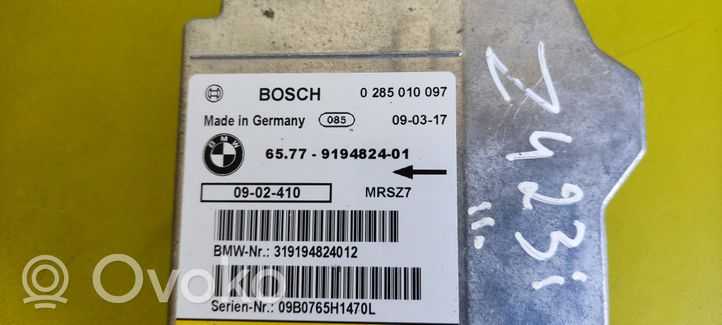 BMW Z4 E89 Airbag control unit/module 9194824