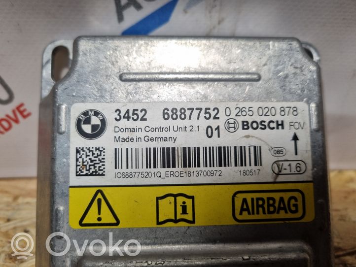 BMW 1 F20 F21 Centralina/modulo airbag 6887752