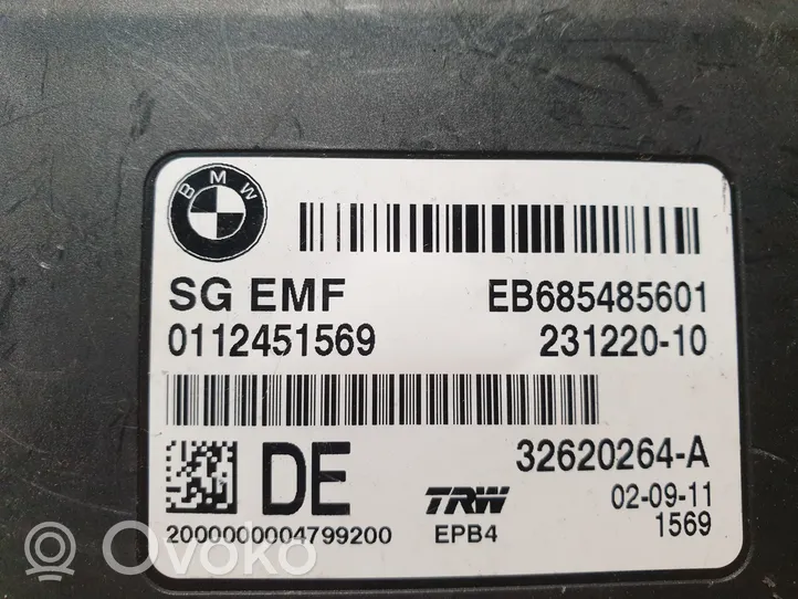BMW 5 F10 F11 Takajarrun EMF-ohjainlaite/moduuli 6854856