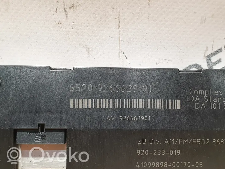 BMW 5 F10 F11 Amplificateur d'antenne 9266639
