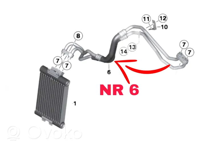 BMW 1 F20 F21 Oil cooling pipe 7639450