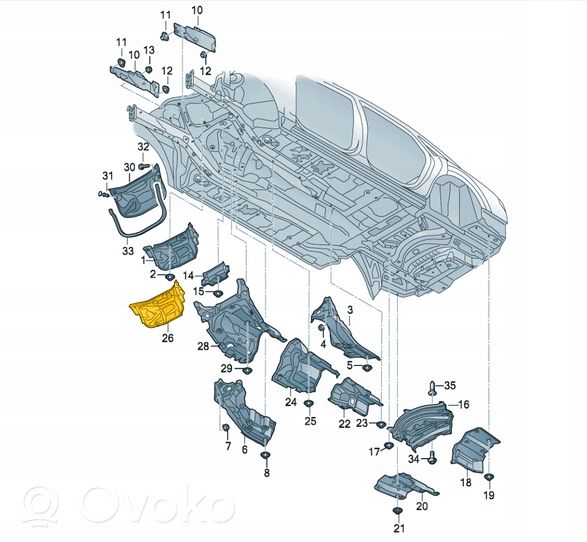 Audi A8 S8 D5 Osłona tylna podwozia 4N0864831E