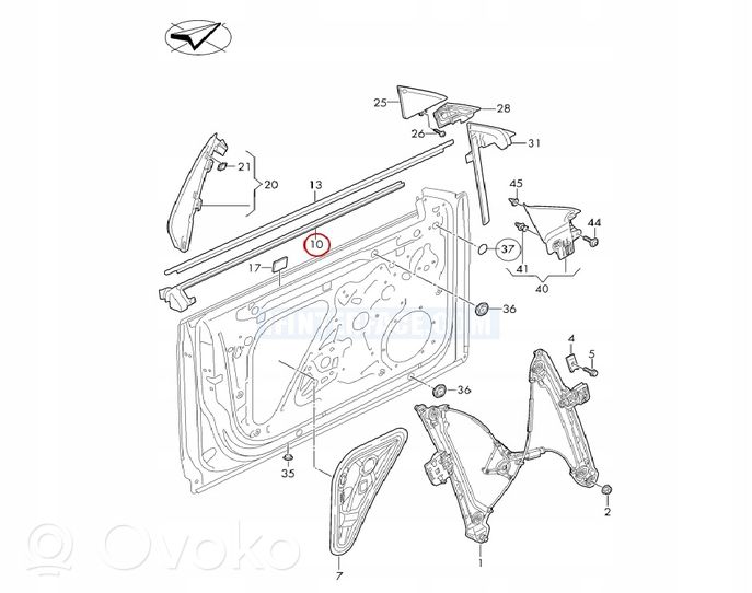 Volkswagen Arteon Guma sandarinimo priekinių durų (prie stiklo) 3G8837480E