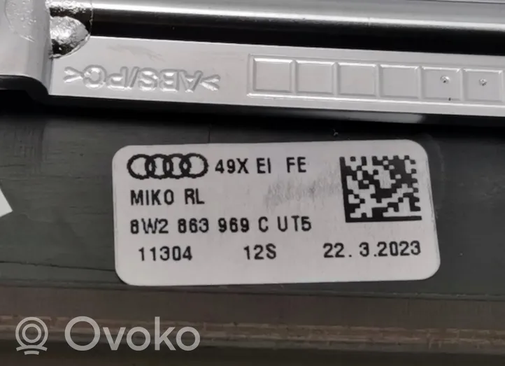 Audi A4 S4 B9 8W Garniture de panneau console centrale 8W2863969C