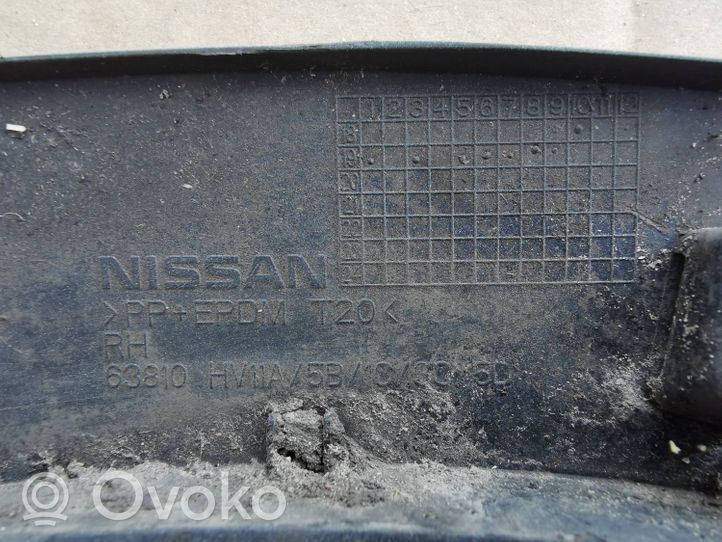 Nissan Qashqai Garniture pour voûte de roue avant 63810HV11A
