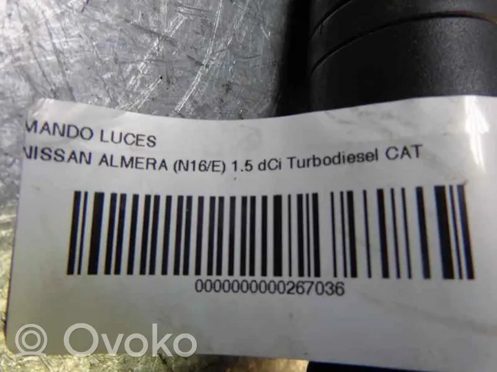 Nissan Almera Tino Interruttore di regolazione dell’illuminazione del quadro 