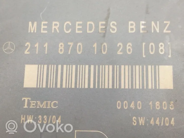 Mercedes-Benz E W211 Portin ohjausyksikkö 2118701026