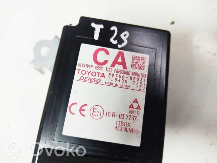 Toyota Avensis T270 Sterownik / Moduł kontroli ciśnienia w oponach 8976005031