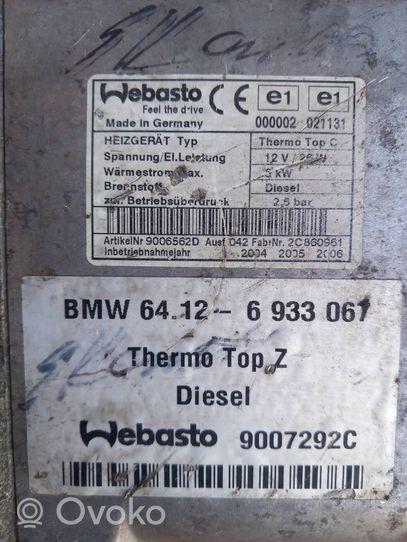 BMW 7 E65 E66 Unité de préchauffage auxiliaire Webasto 000002021131