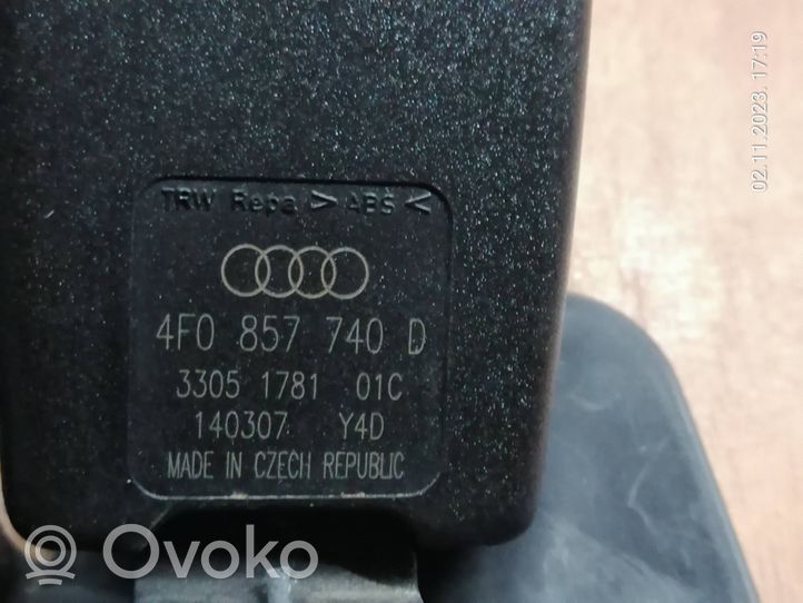 Audi A6 S6 C6 4F Fibbia della cintura di sicurezza posteriore 4F0857740D