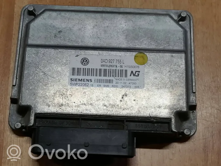 Volkswagen Touareg I Module de contrôle de boîte de vitesses ECU 0AD927755L