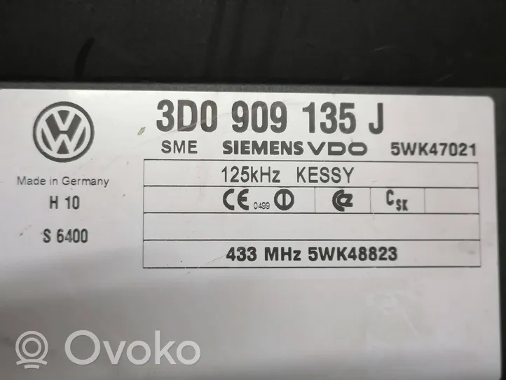 Volkswagen Touareg I Module de contrôle sans clé Go 3D0909135J