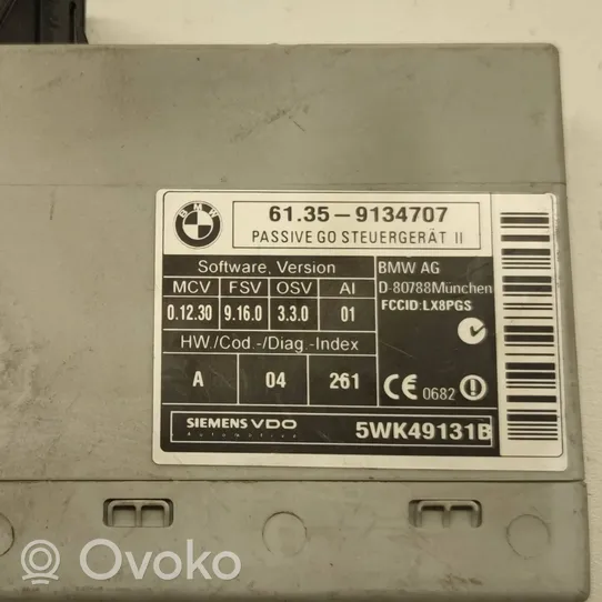 BMW X5 E70 Moduł / Sterownik systemu uruchamiania bezkluczykowego 9134707