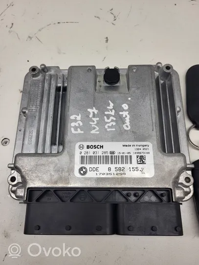 BMW 4 F32 F33 Kit centralina motore ECU e serratura 8582155