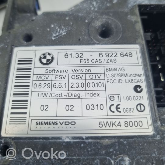 BMW 7 E65 E66 Kit calculateur ECU et verrouillage 7520929