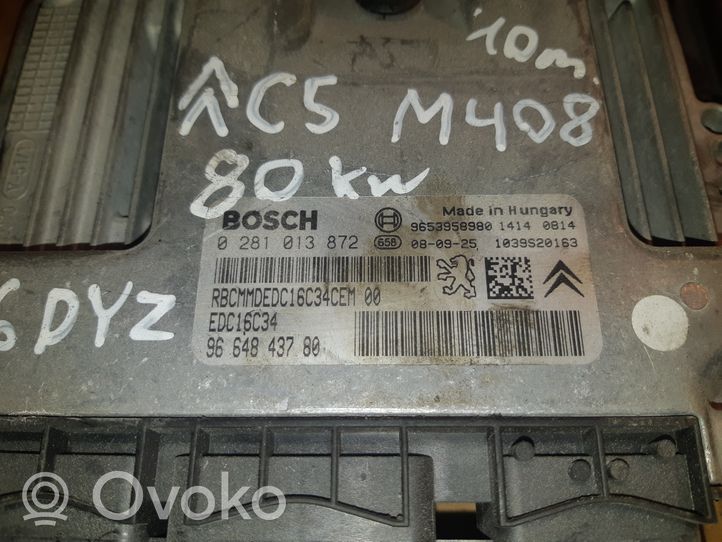 Citroen C8 Calculateur moteur ECU 0281013872