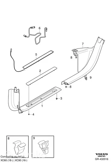 Volvo XC60 Muu takaoven verhoiluelementti 31426897