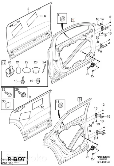 Volvo XC60 Front door 31655328