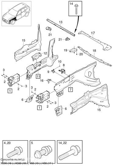 Volvo XC60 Inne części karoserii 32216401