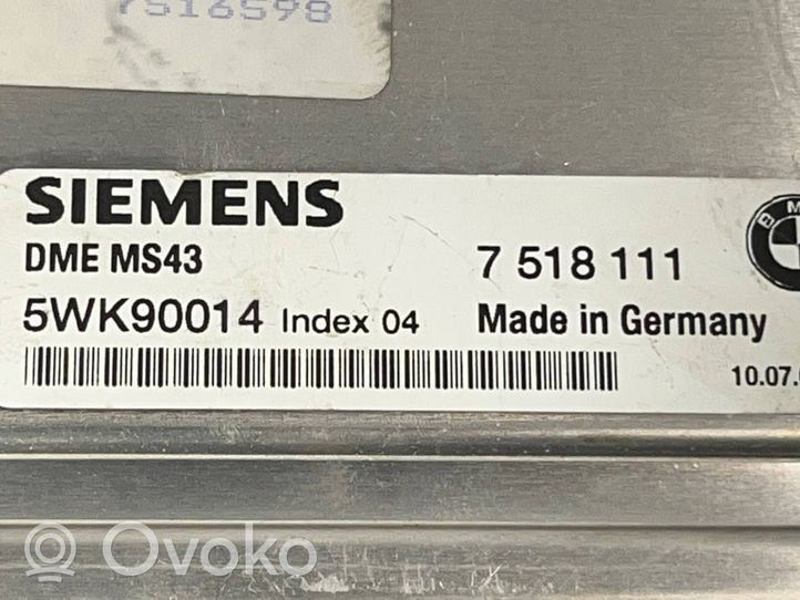 BMW X5 E53 Kit centralina motore ECU e serratura 7518111