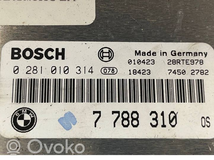 BMW 5 E39 Komputer / Sterownik ECU i komplet kluczy 7788310