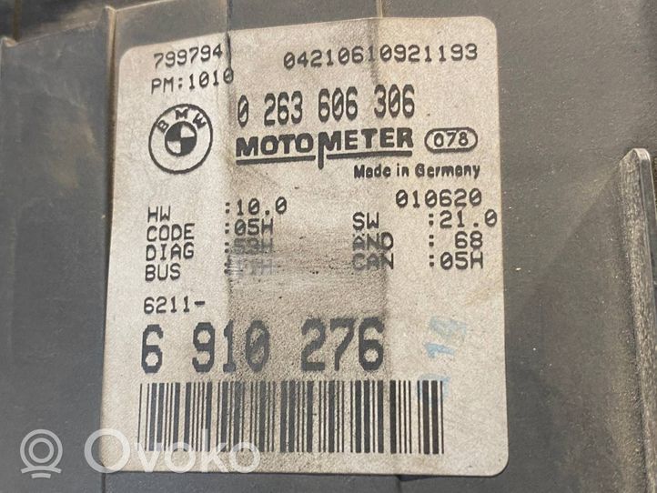 BMW 3 E46 Compteur de vitesse tableau de bord 6910276