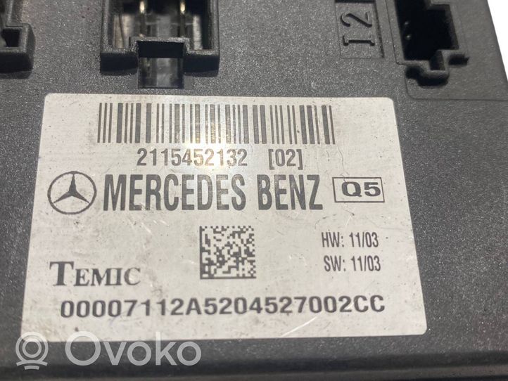 Mercedes-Benz E W211 Modulo comfort/convenienza 2115452132