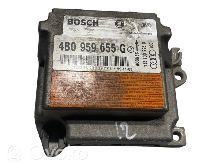 Audi A6 S6 C5 4B Turvatyynyn ohjainlaite/moduuli 4B0959655G