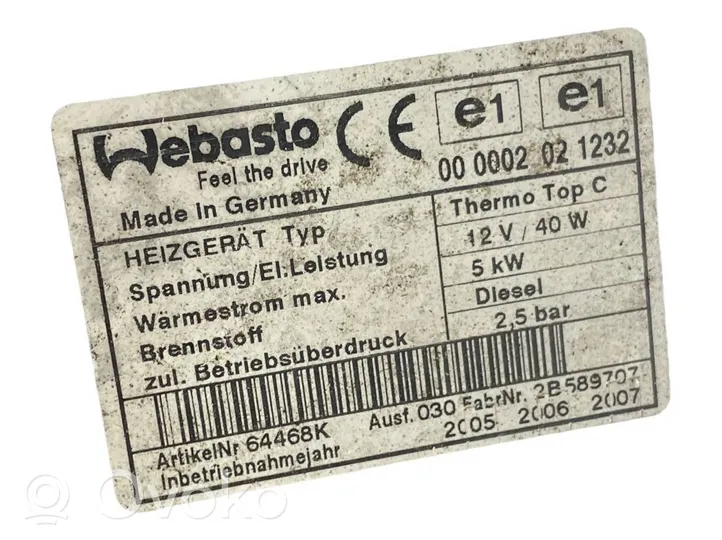 BMW X5 E53 Автономный нагрев (Webasto) 6918942