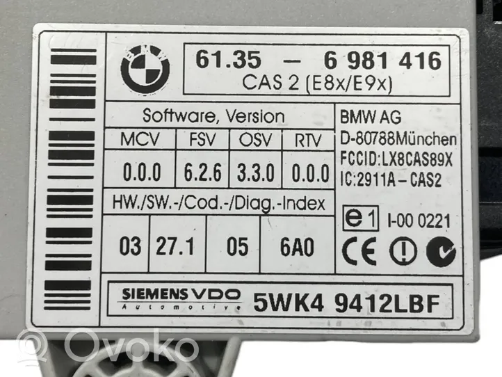 BMW 3 E90 E91 Komputer / Sterownik ECU i komplet kluczy 7799855