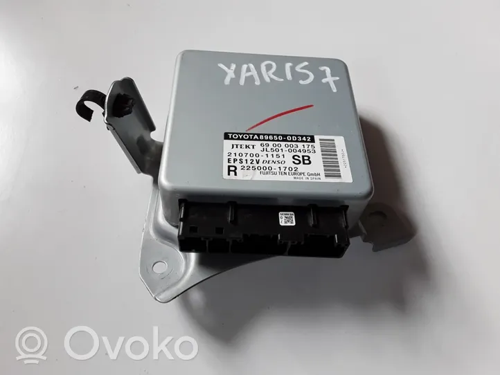 Toyota Yaris Ohjaustehostimen ohjainlaite/moduuli 896500D342