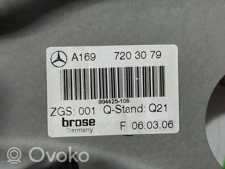 Mercedes-Benz A W169 Alzacristalli elettrico della portiera anteriore A1698207026