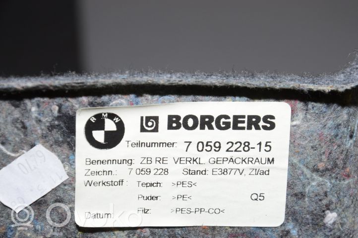 BMW 3 E90 E91 Rivestimento pannello inferiore del bagagliaio/baule 7059228