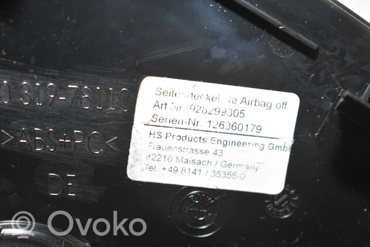 BMW i3 Boczny element deski rozdzielczej 9282993