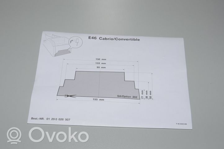 BMW 3 E46 Inne części wnętrza samochodu 01290026907