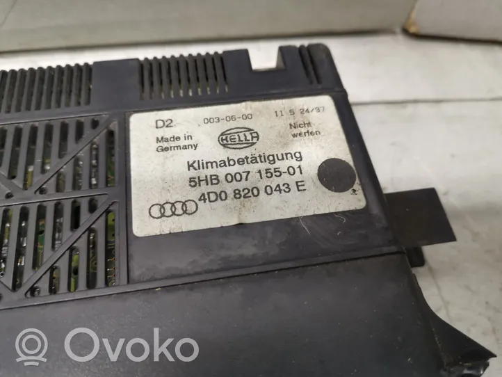 Audi A8 S8 D2 4D Climate control unit 4D0820043E