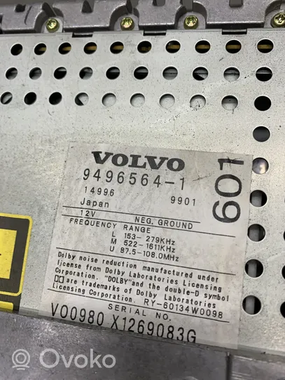 Volvo S80 Radio/CD/DVD/GPS-pääyksikkö 9496564