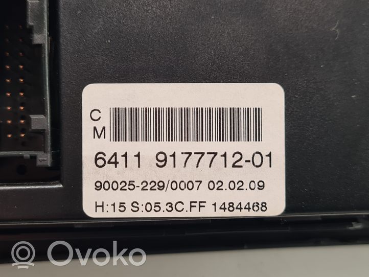 BMW 5 E60 E61 Gaisa kondicioniera / klimata kontroles / salona apsildes vadības bloks (salonā) 6411917771201