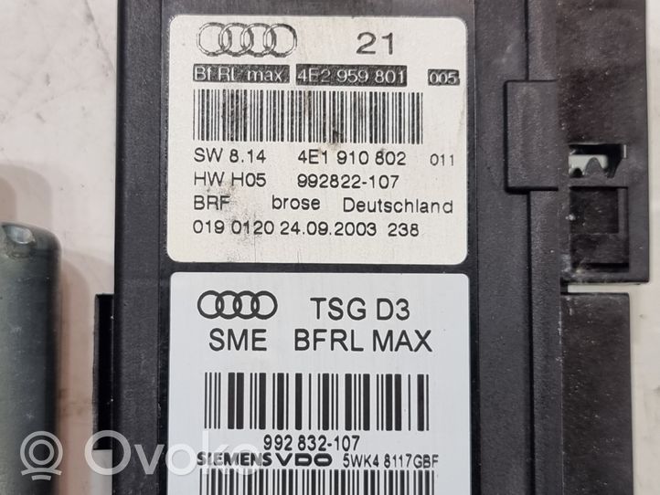 Audi A8 S8 D3 4E Moteur de lève-vitre de porte avant 4E2959801