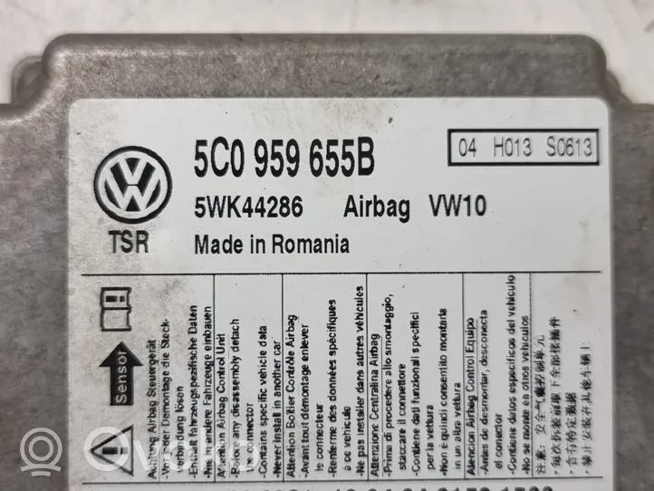 Volkswagen Golf VI Centralina/modulo airbag 5C0959655B