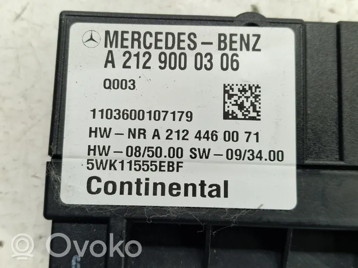 Mercedes-Benz CLS C218 X218 Unité de commande / module de pompe à carburant A2129000306