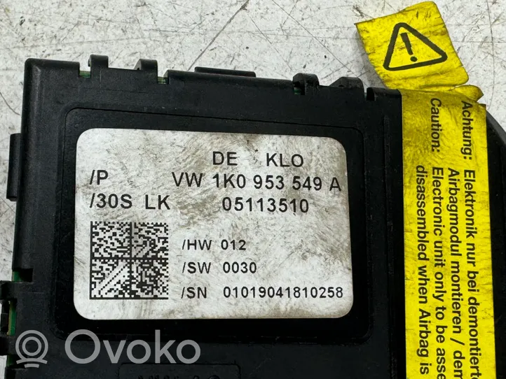 Volkswagen Golf V Stūres stāvokļa (leņķa) sensors 1K0953549A